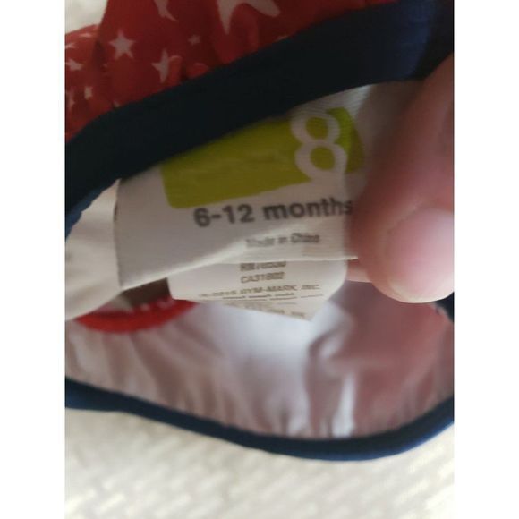 Crazy 8 Red White and Blue Two Piece Swimsuit Size 6-12 Months - Picture 5 of 5